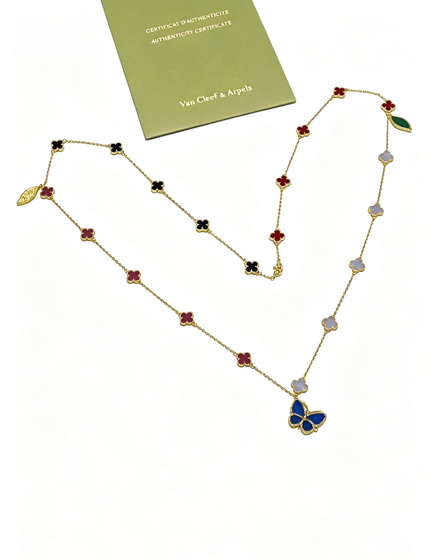 Van Cleef & Arpels Alhambra Gold Necklace with Butterfly pendant Van Cleef & Arpels Alhambra Gold Necklace with Butterfly pendant
